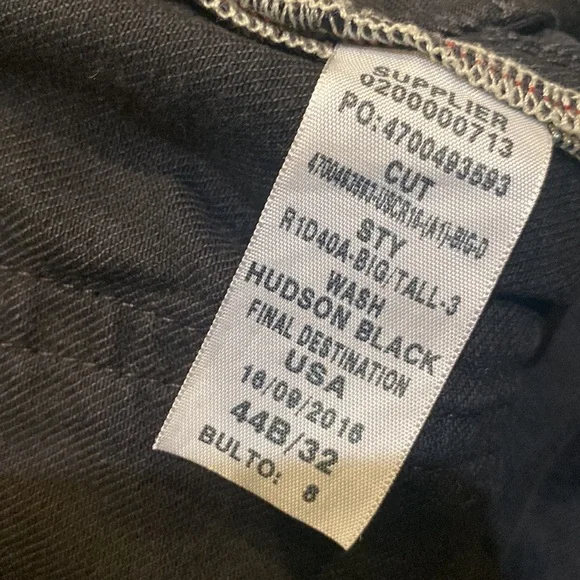 Polo Ralph Lauren  Hudson Black  Jeans 44x32 - Picture 2 of 9